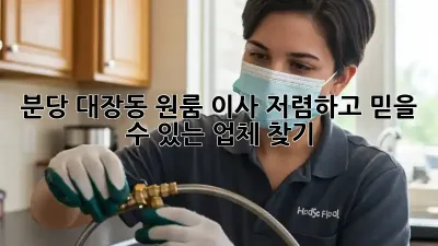 💸 분당 대장동 원룸 이사, 저렴하고 믿을 수 있는 업체 찾기!